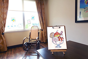 Assisted living activity room at North Houston Transitional Care