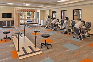 Rehab gym at North Houston Transitional Care